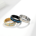 Miniatyrbilde 3 av 4: Den mørke lysende ringen måne stjernespinnerring for kvinner menn Aurora ring stressavlastning forlovelse brylløftebånd parringer/størrelse:11