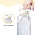 Miniatyrbilde 2 av 5: Vannflaske 1,05 Gallon/135 Oz Med Sugerør & Avtakbar Stropp Stor Sportsvannflaske For Treningssenter Og Skole Med Lekkasjesikker Og Høy Te