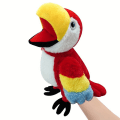 Miniatyrbillede 4 af 4: Sød fugle hånddukke børns pædagogiske plyslegetøj dukke børnehave forældre-barn historiefortælling papegøje kludedukke Toucan