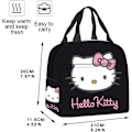 Miniatyrbild 2 av 8: Cartoon Hello-Kitty Lunch Box Bag, Hello-Kitty Kawaii Lunch Bag Cute Anime Insulated Portable Lunch Box Lunch Tote Bag Food Storage Bag för skolan
