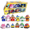 Miniatyrbillede 2 af 5: Rion 6 i 1 koreansk animationstegnefilm Robocar Poli Transformation Robot Bil Legetøjssæt 83168-9