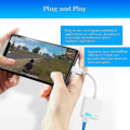 Miniatyrbild 5 av 5: Lightning till Ethernet-adapter, [kompatibel med Apple Mfi-certifierad] 2 i 1 Rj45 Ethernet LAN-nätverksadapter med laddningsport, Plug and Play, Support