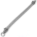 Miniatyrbillede 4 af 5: Viking ulvehoved armbånd til mænd i rustfrit stål konge kæde nordisk smykker biker amulet Odins ulve armbånd 19CM