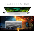 Miniatyrbillede 4 af 4: Professionelt Gaming Mousepad, Tilpasset Design med Syet Kant Vandafvisende Skridsikker Gummibund Mousepad Perfekt til Laptop, Computer (900x400x3mm)