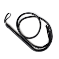Miniatyrbillede 3 af 3: 1,9 m Bull Whip Læder Og Ruskind Flettet Hestepiske (sort)