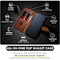 Miniatyrbild 2 av 7: Samsung A15 Mobilskal - Läderfodral med [RFID-blockering], Stöttåligt [Ställ] för Samsung Galaxy A15 5G Cinnamon Brown