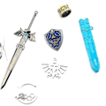 Pikkukuva 2 / 3: 5 kpl/setti Zelda Legend Sky Sword avaimenperä riipus kaulakoru