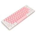 Miniatyrbild 2 av 11: Trådbundet speltangentbord RGB Mini-tangentbord Imitation mekanisk teknik 61 tangenter Kompakt tangentbord för spelare Skrivare Vit Rosa