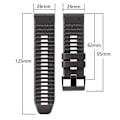 Miniatyrbillede 5 af 5: Til Garmin Tactix Delta/enduro Horisontale Striber Silikone Udskiftningsurrem Armbånd Multicoloured D