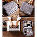Miniatyrbillede 5 af 7: Rejsearrangør taske, Elektronik tilbehør arrangør taske, Universal bærbar rejse gadget taske til kabler, Powerbank, USB-drev, oplader harddisk Gray