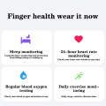 Miniatyrbild 8 av 8: Smart Ring Fitness Health Tracker Titanlegering Finger Ring Fo Black 19.8mm