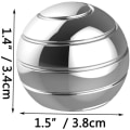 Miniatyrbillede 5 af 5: Veeki Desktop Ball Transfer Gyro Aluminiumlegering Kinetisk Skrivebordslegetøj Stressaflastning Kontor Executive Gadgets Metalbold Fuld Adskillelse Roterende Dekompressi