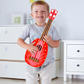 Pikkukuva 3 / 5: Ukelele lapsille aloittelijoille, hedelmäukulele minikitara, soitinlelukitara lapselle taaperolle pojille tytöille, mansikka, vesimeloni, appelsiini, kiw