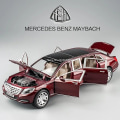 Miniatyrbild 4 av 5: 1/24 Maybach S600 Leksaksbil i Metall med Hög Simulation Gjutna Metallleksaker Modeller Fordon för Pojkar Barn Samling Presentbilar Black
