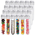 Miniatyrbillede 1 af 5: 24 stk. Plastprøveglas, 45 ml Klart Prøveglas med Låg, 140x25 mm