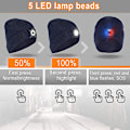 Miniatyrbillede 4 af 5: Beanie Hat med Lys 5 LED'er