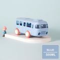 Miniatyrbillede 3 af 5: Bærbar vandkop i busform, bil sugerør vandkop, bus vandflaske Kawaii bil sugerør vandkop Blue