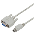 Pikkukuva 4 / 4: DB 9-nastainen 8P Mini Din RS232 latauskaapeli valkoinen 3M PLC DVP-sarjalle - DCPCAB215