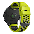 Pikkukuva 1 / 5: Kaksivärinen silikoninen rannekoru Suunto 7 / 9 / 9 Baro -kelloon, 24 mm, monireikäinen, pikalukitus Lime Black