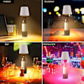Pikkukuva 2 / 5: Langaton Pullolamppu RGB/3 Väriä Himmennettävä Pridola Langaton Pullolamppu, Latautuva Hengittävä Valomoodi Kosketus Langaton Pöytälamppu White RGB