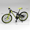 Miniatyrbillede 2 af 4: Mini 1:10 Legering Cykel Skala Model Desktop Simulering Ornament Finger Mountainbikes Legetøj Green