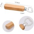 Miniatyrbillede 3 af 5: 2 stk. flaskeåbnere, rustfrit stål kapselåbner træhåndtag øl åbner personlig flaskeåbner til køkken bar camping (træfarve) (hy)
