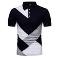Pikétröja för män Golf Casual Sommar Kortärmad Toppar Marinblå 2XL Navy Blue 2XL