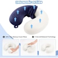 Miniatyrbilde 3 av 6: Reisepute Nakkepute Memory Foam Reisepute Støttek pute Grey