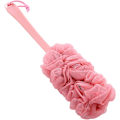 Miniatyrbilde 7 av 7: 2-pak Loofah-badbørste med langt håndtak Bad Dusj Ryggskrubb Kroppsbørste for menn og kvinner Rosa og blå