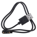 Miniatyrbilde 1 av 5: Magnetisk 2-pinners 4mm avstandsarmbånd ladekabel for smartklokke BLACK