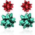 Miniatyrbilde 1 av 5: Juleøredobber Høytidsjulebue Øredobber For Kvinner Rød Grønn Festlig Bue Drop Dangle Øredobber Studs Jule Smykker Gaver