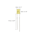 Miniatyrbillede 2 af 5: 2x3x4mm x LED-lyspære, 150 stk. Rektangulær lysdiode med stærkt lys til elektroniske komponentindikatorer, gul