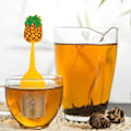 Miniatyrbillede 5 af 5: Te-infuser Finmasket Løs Te Te Silikon Si med Langt Håndtag Interval Diffuser Til At Brygge Løs Te Krydderier Krydderier (3stk, Flerfarvet)
