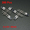 Miniatyrbillede 2 af 4: 200 stk. 5 mm hvide LED-dioder, klare runde transparente, 3-3,4 V, 20 mA, superlyse belysningspærer, elektroniske komponenter, lysdioder