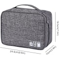 Miniatyrbillede 7 af 7: Rejsearrangør taske, Elektronik tilbehør arrangør taske, Universal bærbar rejse gadget taske til kabler, Powerbank, USB-drev, oplader harddisk Gray