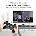 Miniatyrbillede 3 af 5: Kablet USB PC-spilcontroller til Winxp/win7/win8/win10 til pc-computer bærbar sort gamepad joystick A Black 2PCS