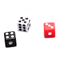 Miniatyrbilde 3 av 5: 50 stk terninger spillterninger standard sekssidede terninger bursdagsfester brettspill White 50 Pcs