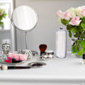 Miniatyrbillede 3 af 5: Bomuldsrondel Dispenser med låg, Plast, Makeup, Opbevaring Badeværelse & Sminkebord,  Transparent, polystyren