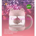 Miniatyrbilde 4 av 4: Katt Glass Teekrus Vannflaske - Med 250ml (8oz) Fishbread Infusjonsfilter (rosa)