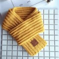 Miniatyrbillede 4 af 5: Børne Vinterhalstørklæde Tyk Ensfarvet Strikket Blød Høj Elasticitet Hold Varme Drenge Og Piger Letvægts Halsvarmer Til Daglig Brug One Size Rose Red