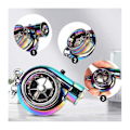 Miniatyrbillede 3 af 5: Bil Metal Nøglering Lyd Turbo Nøgle Slide Leje Spind Model Turbine Turbo Ring Nøgle Turbo Formet