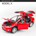 Miniatyrbilde 1 av 5: 1:32 Tesla Model X Model 3 Model S Model Y Legering Bilmodell Diecasts Lekebil Lyd Og Lys Barn Leker Til Barn Gaver Gutt Leker Model X Red