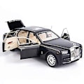 Miniatyrbillede 1 af 5: 1/24 Rolls-Royce Phantom Modelbil, zinklegering Tilbage Træk Legetøj Trykstøbte Legetøjsbiler Med Lyd Og Lys Til Børn Dreng Pige Gave (sort)