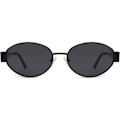 Pikkukuva 2 / 5: SOJOS Retro Oval Aurinkolasit Yhteensopivat Naisille Ja Miehille Trendikkäät Aurinkolasit Klassiset Sävyt UV400 Suoja SJ1217_SSDLV DB Shiny Black-Grey