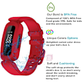 Miniatyrbillede 4 af 6: Remme til Fitbit Ace 3 til børn, bløde silikone vandtætte armbånd tilbehør sportsurrem udskiftning til Fitbit Inspire 2/Ace 3 Red