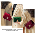 Miniatyrbild 4 av 5: Kvinnors axelväska Mode Koppling Handväska Designer Crossbody Väska Med Kedjerem Claret