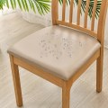 Miniatyrbilde 3 av 5: 1 stk Spisebordstoltrekk for Vanntett Sete PU Lær Stolstoltrekk, Khaki Khaki Khaki