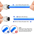 Miniatyrbilde 3 av 5: Yaju pneumatisk albue og rett rør kombinasjon 1/4\" rør Od X 1/2\" Npt gjenge push-in kobling 6mm (4stk)