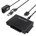 USB 3.0 till IDE SATA hårddiskadapter - 80 cm för 2.5\" IDE SATA SSD med extern strömförsörjning