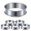 6 st Engelska Muffinsringar Crumpet Ringar Rostfritt Stål Dubbelvalsad Kakform Muffins Kakformar Non-stick Metall Rund Ringform för